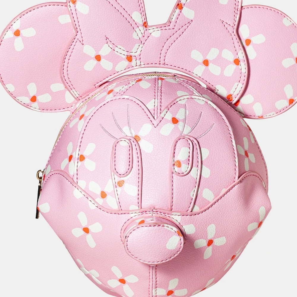 Danielle Nicole Disney Minnie Mouse Pink Sakura Cherry Blossom 3D Crossbody Bag
